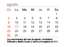 Calendario de vencimientos